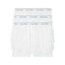 カルバンクライン Calvin Klein(CK) 下着 ニットトランクス ボクサー 3枚セット お買い得 パック 前開き NB4005 100 メンズ ホワイト