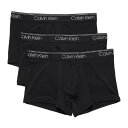 カルバンクライン Calvin Klein(CK) 肌着 ボクサーパンツ ローライズ 前閉じ ロゴ 3枚セット お買い得 パック クラシックフィット 下着 男性用 NB2569 001 メンズ ブラック
