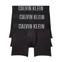 カルバンクライン Calvin Klein(CK) 肌着 ボクサーパンツ 前閉じ ロゴ 3枚組 お買い得 パック セット インテンスパワー 男性用 下着 NB2594 001 メンズ ブラック