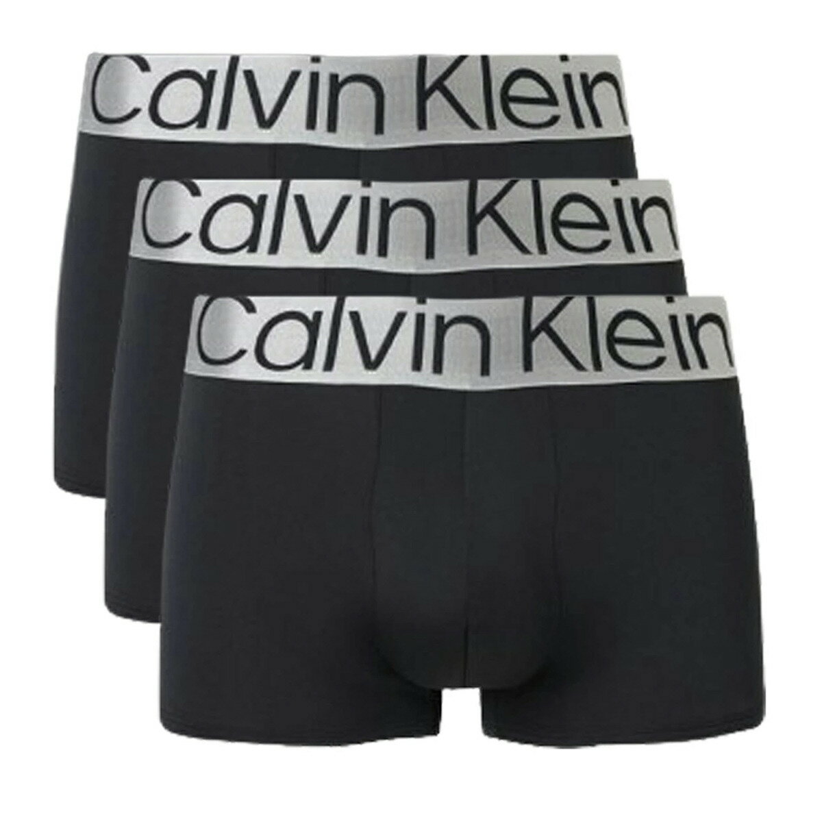 楽天Salada Bowl-おしゃれブランド通販カルバンクライン Calvin Klein（CK） 肌着 ボクサーパンツ ローライズ 前閉じ マイクロファイバー ロゴ スチール 3枚組 セット 男性用 下着 NB3074A 7V1 メンズ ブラック