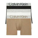 カルバンクライン Calvin Klein(CK) 肌着 ボクサーパンツ 前閉じ ロゴ 3枚セット アソート お買い得 パック 男性用 下着 NB3075 916 メンズ スノーコーン+ナチュラルグレー+ブラック