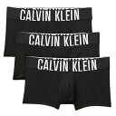 カルバンクライン Calvin Klein(CK) 肌着 ボクサーパンツ ローライズ 前閉じ 3枚セット お買い得 パック 下着 男性用 インテンスパワー NB3611 001 メンズ ブラック