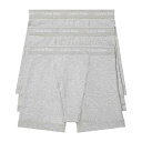 カルバンクライン Calvin Klein(CK) 肌着 ボクサーパンツ 前開き ロング コットン 綿 長め ロゴ 無地 3枚組 セット お買い得 パック 男性用 下着 NB4003 020 メンズ グレー