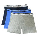 カルバンクライン Calvin Klein(CK) 肌着 ボクサーパンツ 前閉じ 3枚セット アンダーウェア ロゴ お買い得 男性用 下着 NP2313O 423 メンズ ネイビー+ブルー+グレー