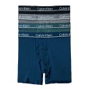 カルバンクライン Calvin Klein(CK) 肌着 ボクサーパンツ ボクサーブリーフ 前閉じ マイクロファイバー 4枚セット アンダーウェア ロゴ 男性用 下着 NP2756O 420 メンズ グレー+ブルー+グリーン+ブラック