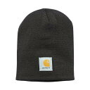 カーハート CARHARTT 帽子 ニットキャップ ビーニー ニット帽 無地 アクリル 定番 ロゴ ワンポイント ストリート シンプル カジュアル USA A205 BLK メンズ レディース ユニセックス ブラック