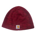 カーハート CARHARTT 帽子 ニットキャップ ビーニー フリース 無地 シンプル ロゴ ワンポイント 防寒 A207 R53 メンズ レディース ユニセックス レッド