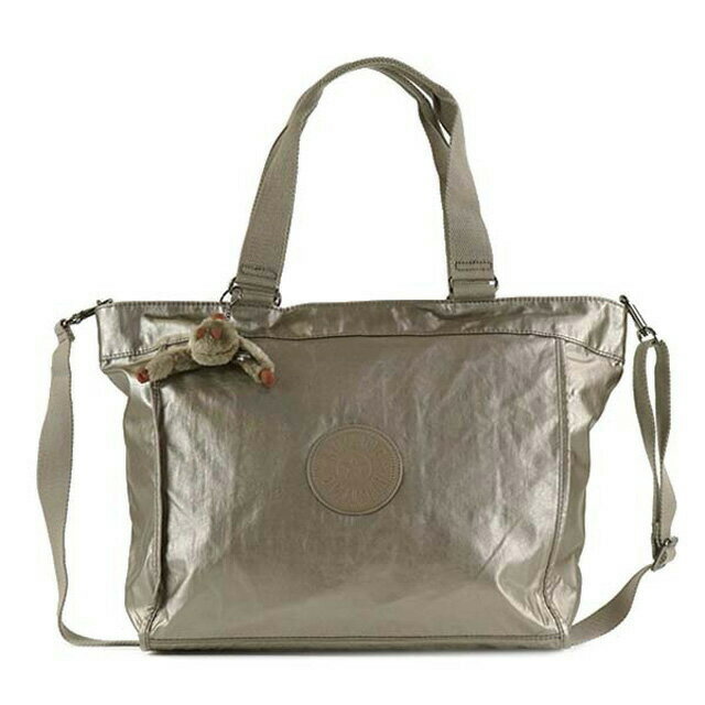 ロンシャン トートバッグ レディース キプリング Kipling バッグ K16659 L34 NEW SHOPPER L ニューショッパーエル 2way 斜めがけショルダー トートバッグ METALLIC PEWTER メタリックベージュゴールド系