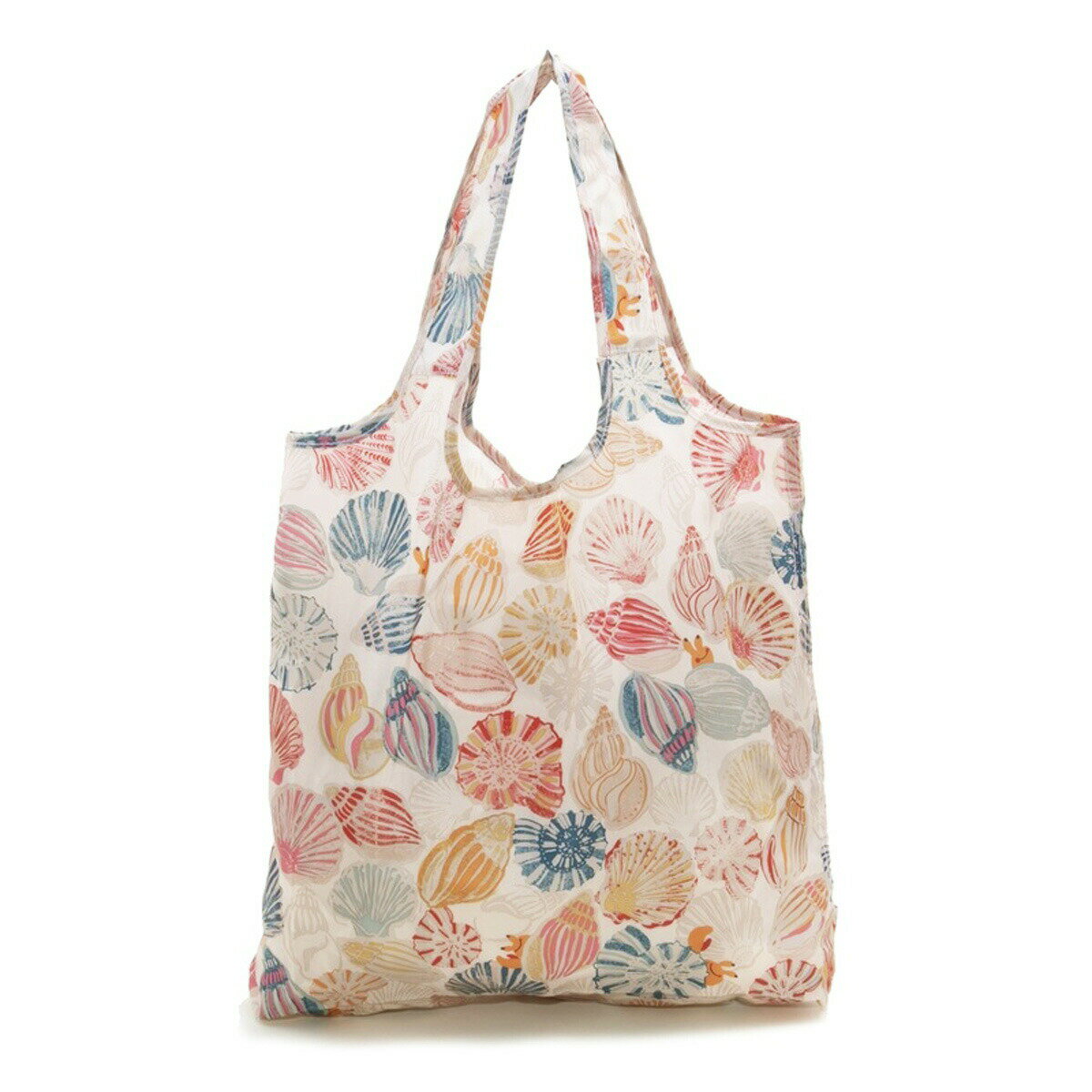 キャスキッドソン Cath Kidston エコバッグ エコバック FOLDAWAY SHOPPER 915694 105351616648102 折りたたみ式 ショッピングバッグ トートバッグ VINTAGE CREAM/SEASIDE SHELLS クリーム系＋貝柄マルチ