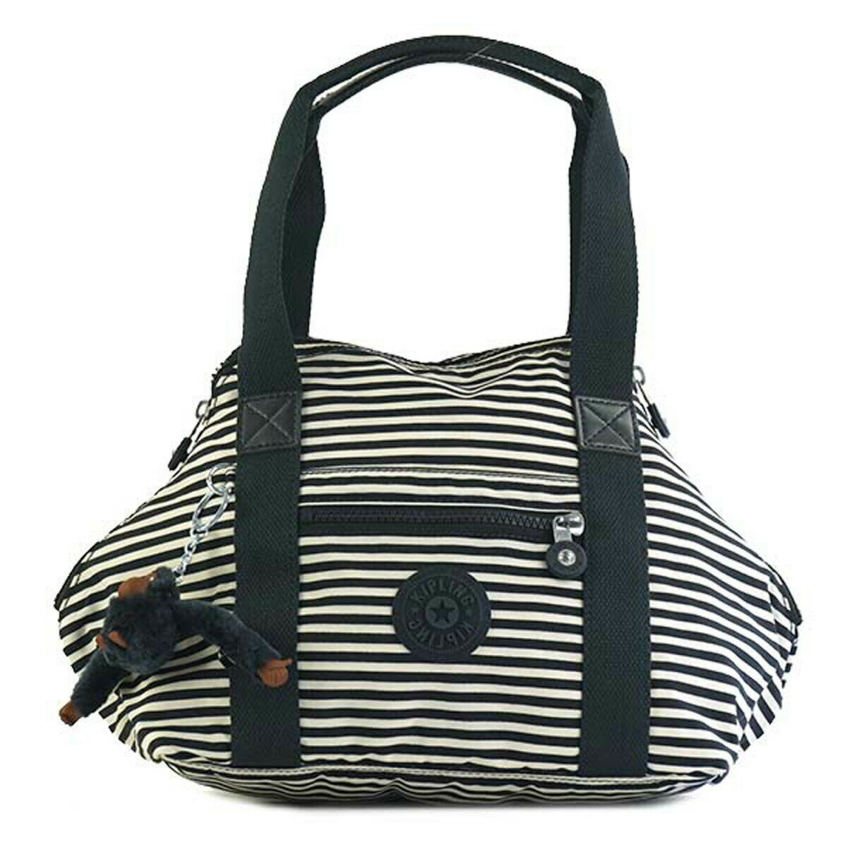 キプリング Kipling ショルダーバッグ K01327 09T ART MINI アートミニ 2way ボストンバッグ 斜めがけバッグ MARINE STRIPY B ホワイト＋ネイビー ストライプ柄