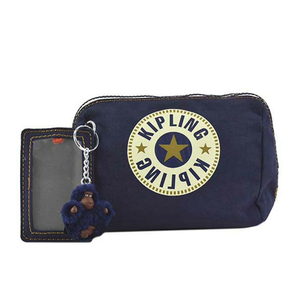 キプリング Kipling コスメポーチ KI3956 17Z INAMI M イナミ エム ミニポーチ コンパクトミラー付き 小物入れ ACTIVE BLUE BL ネイビー系 化粧ポーチ ブランド クリスマスプレゼント 母の日 誕生日 敬老の日