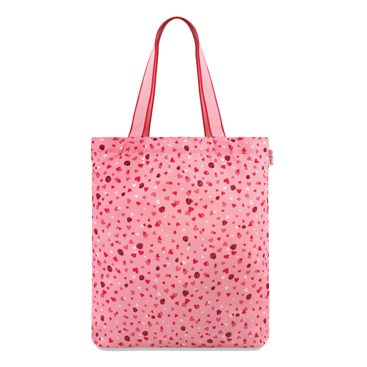 トートバッグ キャスキッドソン Cath Kidston エコバッグ エコバック トートバッグ 984423 105959917824102 SMALL FOLDAWAY TOTE MINI LOVEBUGS ミニ ラブ バグズ 折りたたみ式 トート ショルダーバッグ PALE ROSE ピンク系＋テントウムシ＋ハート柄マルチカラー