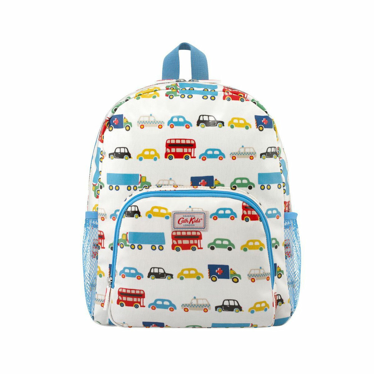 キャスキッドソン Cath Kidston リュック 996389 106091817750102 CLC L BACKPACK W/MP TRANSPORT トランスポート クラシック ラージ バックパック リュックサック OYSTER SHELL オフホワイト系＋ブルー＋車柄マルチカラー