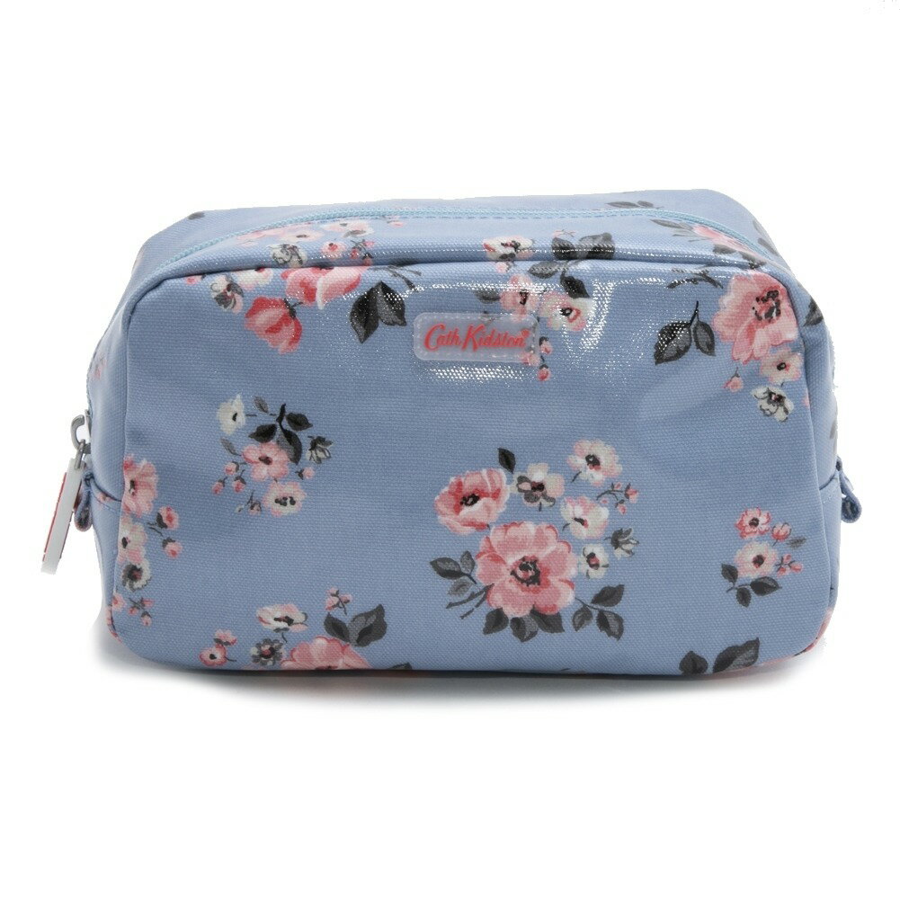 キャスキッドソン Cath Kidston ポーチ 化粧ポーチ コスメポーチ 1021653 106194716005102 COSMETIC BAG コスメティック バッグ GREY BLUE＋GROVE BUNCH グレーブルー系＋フラワー柄