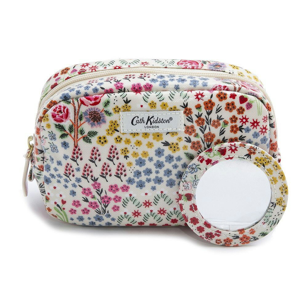 キャスキッドソン Cath Kidston ポーチ 1042511 106278518376102 CLASSIC MAKE UP CASE クラシック メイクアップ ケース ミラー付き 化粧ポーチ CREAM＋KINGDOM DITSY クリーム系＋フラワー柄マルチ