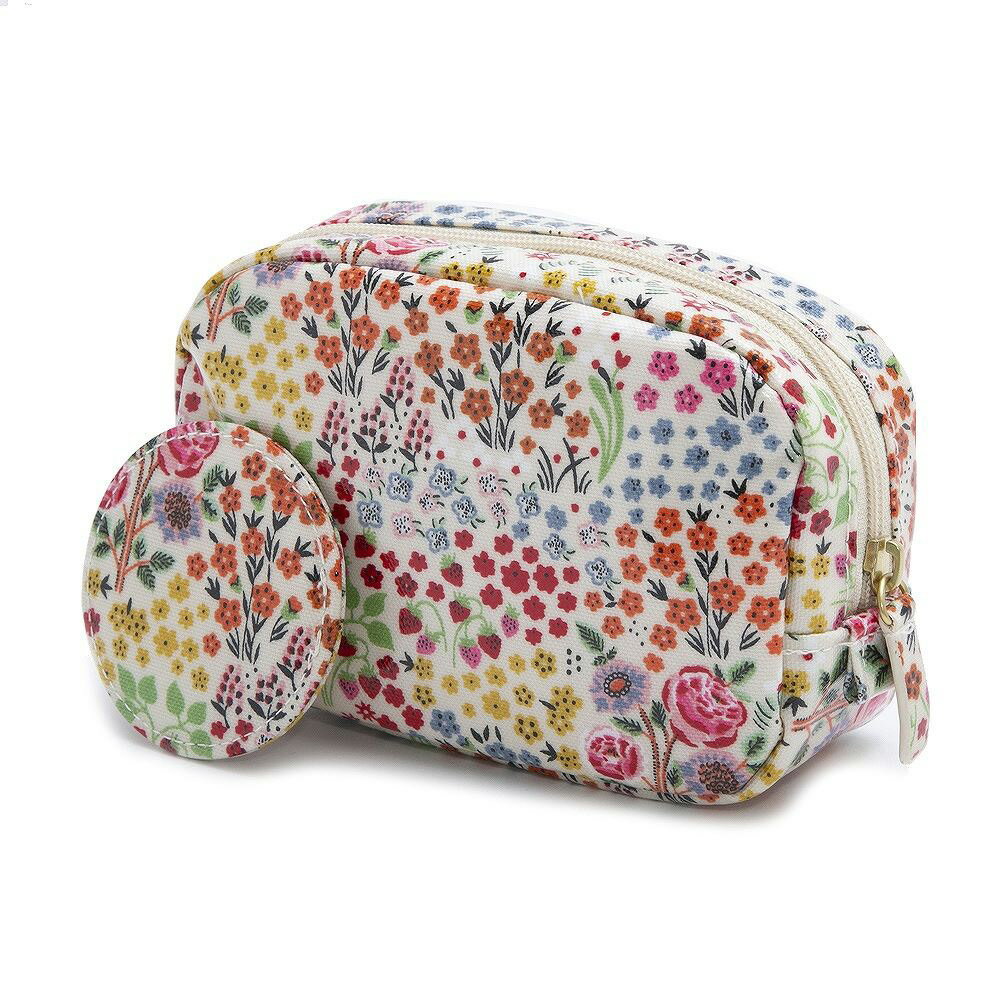 キャスキッドソン Cath Kidston ポーチ 1042511 106278518376102 CLASSIC MAKE UP CASE クラシック メイクアップ ケース ミラー付き 化粧ポーチ CREAM＋KINGDOM DITSY クリーム系＋フラワー柄マルチ