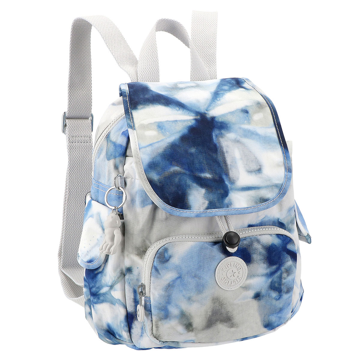 キプリング kipling リュックサック KI462848Y CITY PACK MINI シティ パック ミニ バックパック TIE DYE BLUE ブルー＋ホワイト系マルチカラー