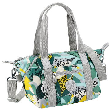 キプリング kipling ショルダーバッグ KI565649L ART MINI アート ミニ 2way ハンドバッグ 斜めがけバッグ URBAN JUNGLE グレー+グリーン系+マルチカラー