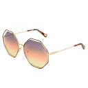クロエ Chloe サングラス ce132s-259 ゴールド グレー オレンジ UVカット