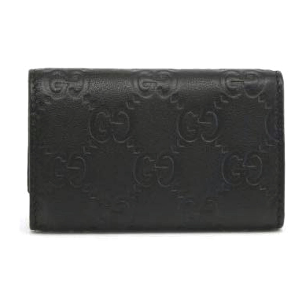 グッチ GUCCI キーケース 237509 AA61R 1000 モノグラム GCプレート 6連キーケース キーホルダー ブラック＋ガンメタ