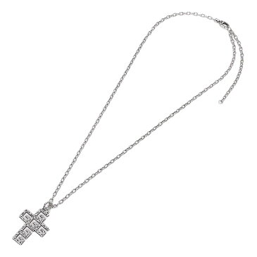 グッチ GUCCI アクセサリー 552395 J8400 0811 アラベスク パターン付き スクエアG キューブ クロス シルバー ネックレス ペンダント シルバー
