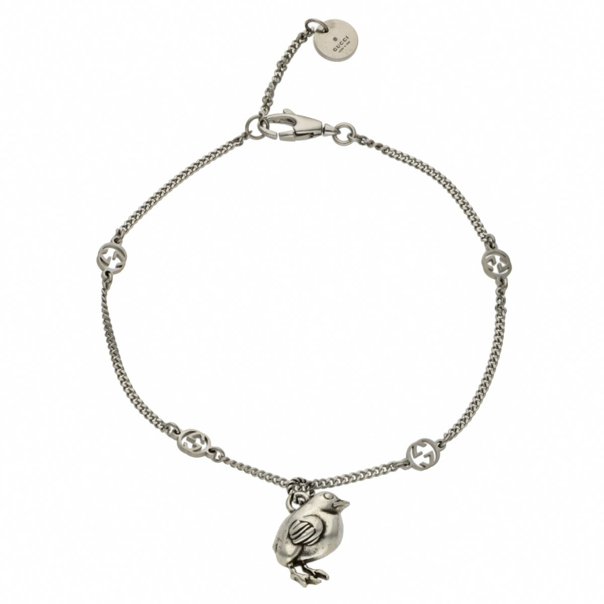 グッチ GUCCI ブレスレット 634866 J8400 0728 G ANIMALS CHICK インターロッキングG アニマル ひよこ ブレス シルバー ...