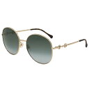 グッチ GUCCI サングラス アジアンフィット UVカット GG0881SA-001 アイウェア ラウンド型 メンズ レディース ゴールド+グレー