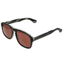 グッチ GUCCI サングラス アジアンフィット GG0583S 004 スクエア型 メンズ ブラック系マーブル+ブラウン