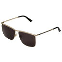 グッチ GUCCI サングラス GG0821S 001 スクエア型 メンズ ゴールド+ブラウン系