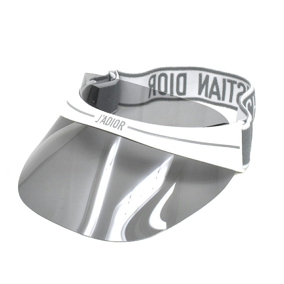 ディオール Dior サンバイザー 帽子 UVカット 日除け CLUB1-HYM VISOR クラブサンバイザー レディース ユニセックス WHITE GREY グレー+ホワイト+ブラック