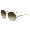 GUCCI グッチ GG1017SK-003 サングラス アジアンフィット UVカット ラウンド型 国内正規品 メンズ レディース ユニセックス ゴールド+ブラ...