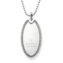 グッチ GUCCI アクセサリー ネックレス ペンダント プレート 190462 J8400 8106 シルバー 925 オーバル タグ レディース メンズ ユ...