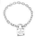 グッチ GUCCI トレードマーク パドロック付 チェーン ブレスレット アクセサリー スターリングシルバー 796341 J8400 8106 レディース シ...