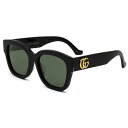 グッチ GUCCI サングラス アジアンフィット アイウェア GG1550SK-001 スクエア レディース ブラック+グレー