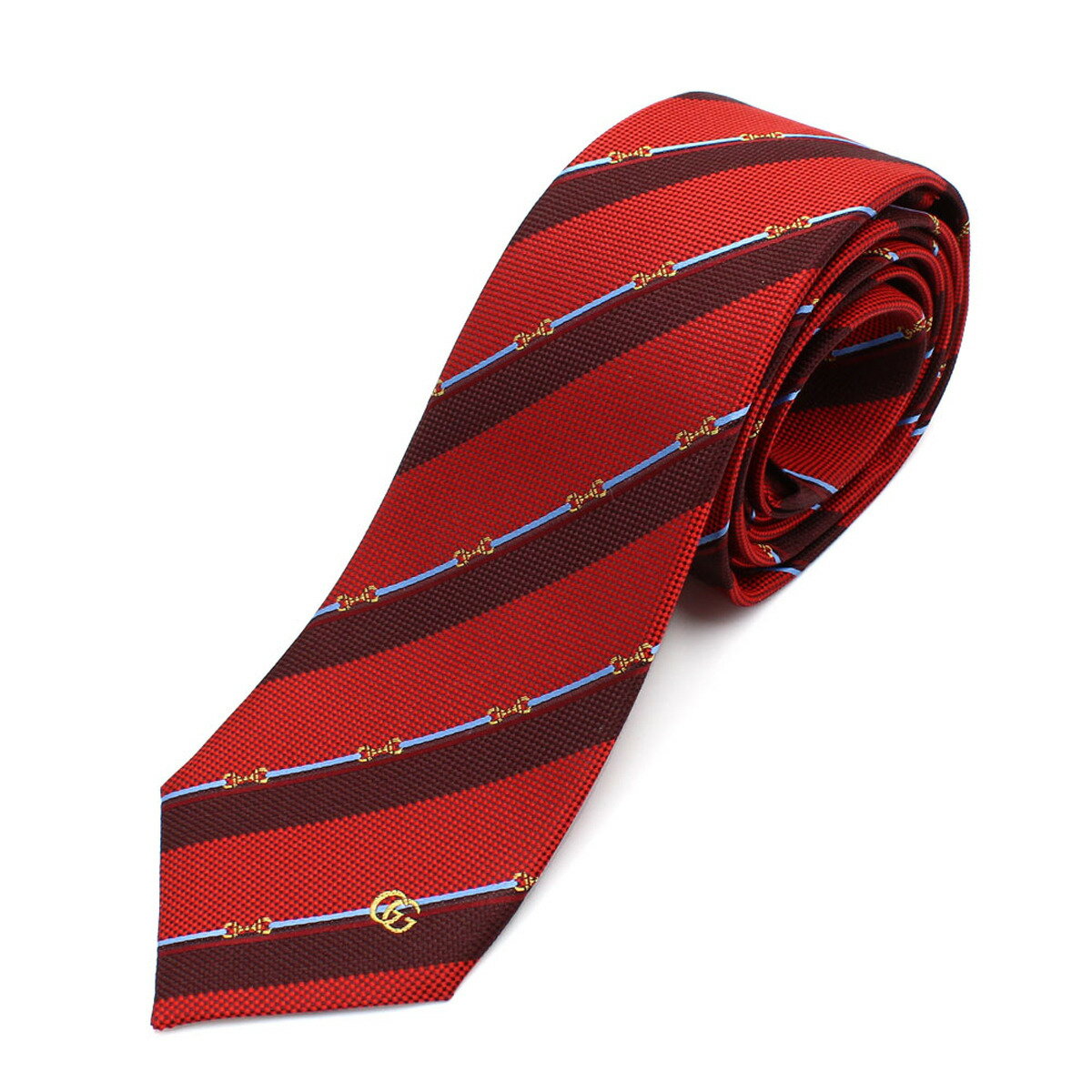 グッチ GUCCI ネクタイ TIE ホースビット シルクジャカード 765041-4EABA-6469 メンズ レッド系