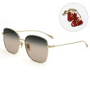グッチ GUCCI サングラス アイウェア ノーズパット GG1030SK-005 スクエア型 レディース ゴールド+グレーグラデーションピンク