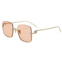 グッチ GUCCI サングラス アイウェア ノーズパット GG1279S-005 スクエア型 メンズ レディース ユニセックス ゴールド+ピンク