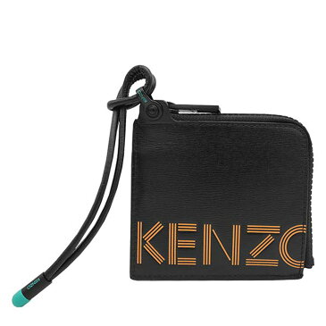 ケンゾー KENZO 財布 コインケース FA55PM223L43 99 KOOL KID KENZOロゴ ストラップ付 L字ファスナ-小銭入れ ミニ財布 BLACK ブラック