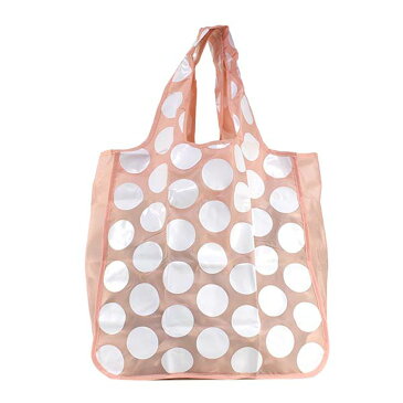 ケイトスペード kate spade NEW YORK 折りたたみトートバッグ 213533 REUSABLE SHOPPING TOTE エコバッグ マイバッグ PEACH DOT ドット柄ライトピンク系