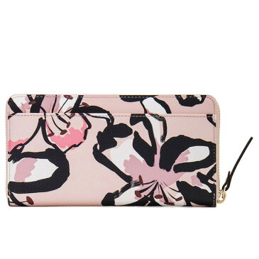 ケイト・スペード kate spade new york 長財布 hawthorne lane floral lacey ラウンドファスナー長財布 花柄 ボタニカル ピンク ksp-pwru5005-674
