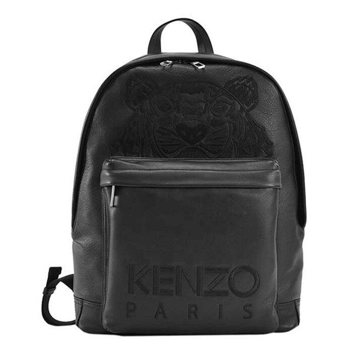 ケンゾー KENZO リュックサック FA65SF300L49 99 KAMPUS TIGER LEATHER BACKPACK カンプス タイガー バックパック BLACK ブラック＋ライトブルー＋ブルー系マルチ