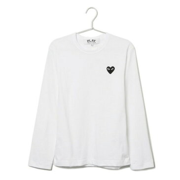 コムデギャルソン COMME des GARCONS Tシャツ ロンT メンズ PLAY HEART LOGO プレイハートロゴ 長袖 AZ T120 051 WHITE×BLACK ホワイト×ブラックハート