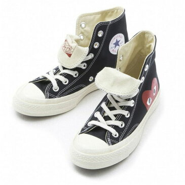 コムデギャルソン COMME des GARCONS AZ-K112 コンバースコラボハイカットスニーカー PLAY×Converse Chuck Taylor All Star ブラック×ホワイト メンズ レディース ユニセックス ハート レディース メンス オールスター キャンバス CONVERSE 限定品 黒 ブラック おしゃれ