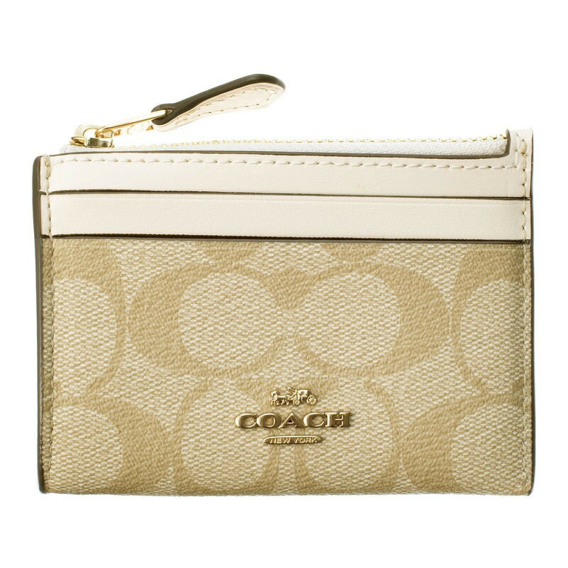 コーチ（COACH) コーチファクトリー COACH FACTORY コインケース 88208 IMDQC 小銭入れ パスケース 定期入れ マルチケース ライトカーキ系＋ホワイト系