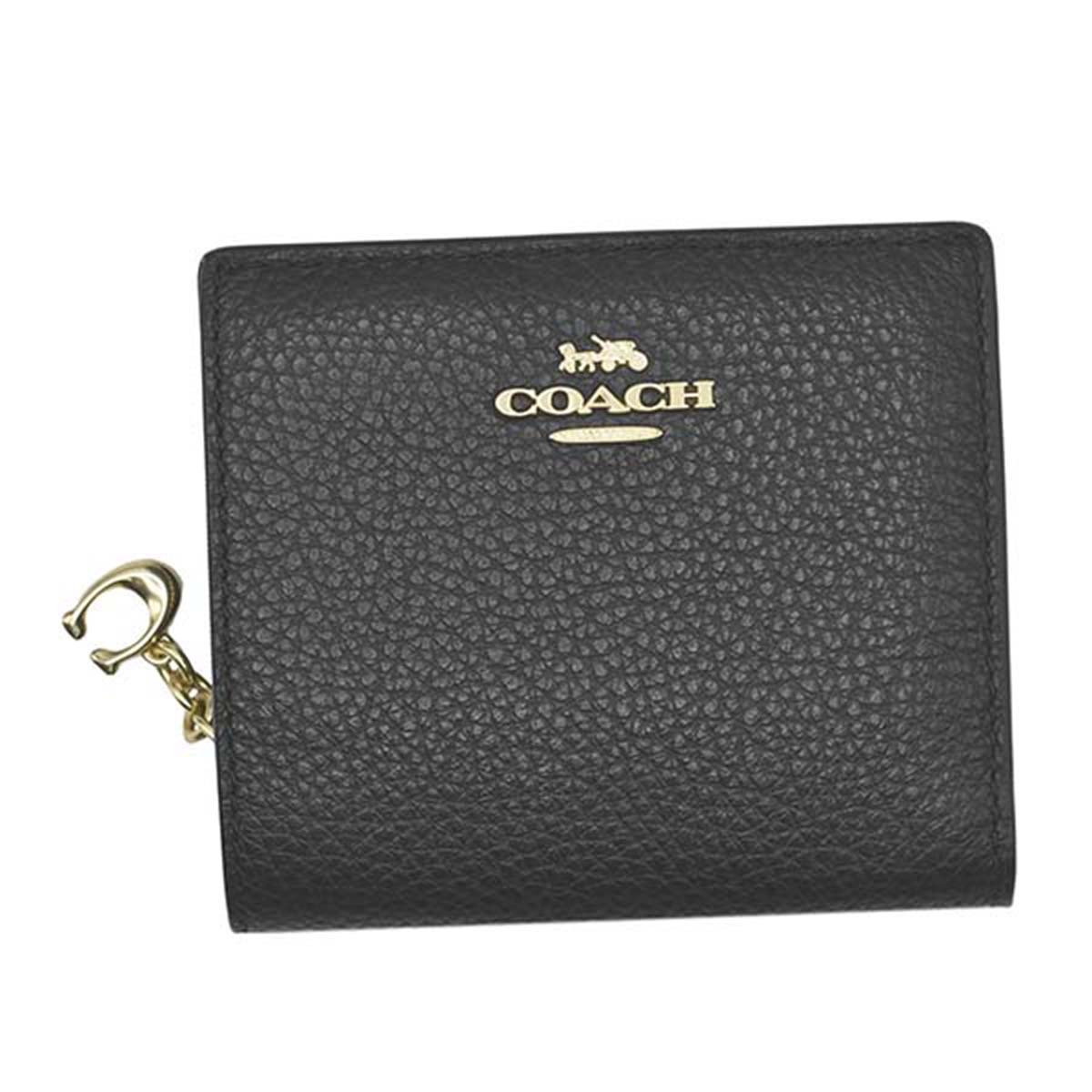 コーチファクトリー COACH FACTORY 二つ折り財布 C2862 IMBLK BK ブラック ギフト プレゼント 新品 未使用 レザー