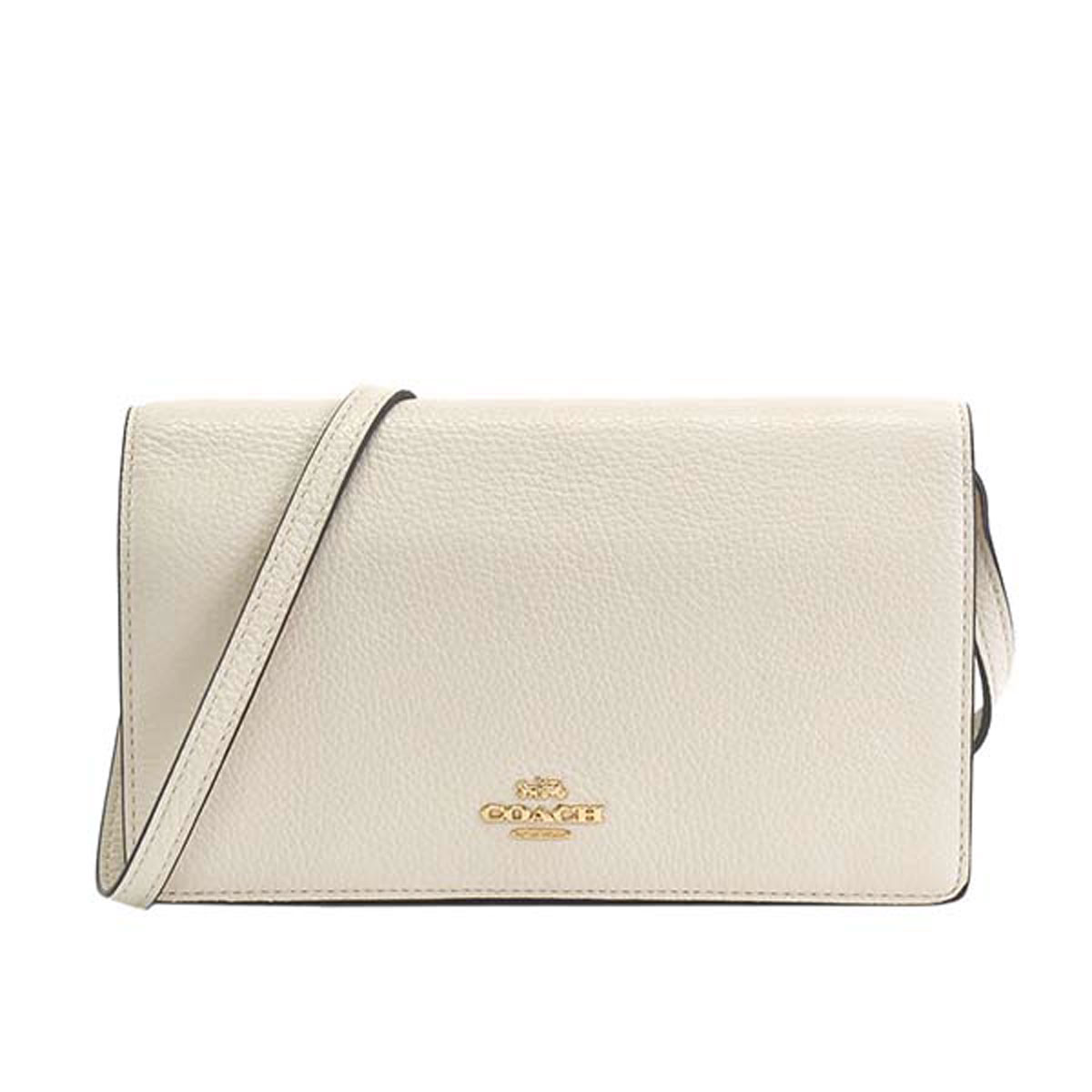 コーチ ファクトリー アウトレット COACH FACTORY 財布バッグ F30256 IMCHK 斜めがけバッグ ショルダーバッグ フラップ式長財布 PBLD LTH FLDOV お財布ポシェット アイボリー系