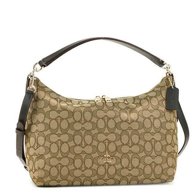コーチファクトリー アウトレット COACH FACTORY バッグ F58284 IMC7C アウトライン シグネチャー セレスト 2way 斜めがけバッグ ショルダーバッグ ホーボーバッグ KH/BR カーキ＋ブラウン