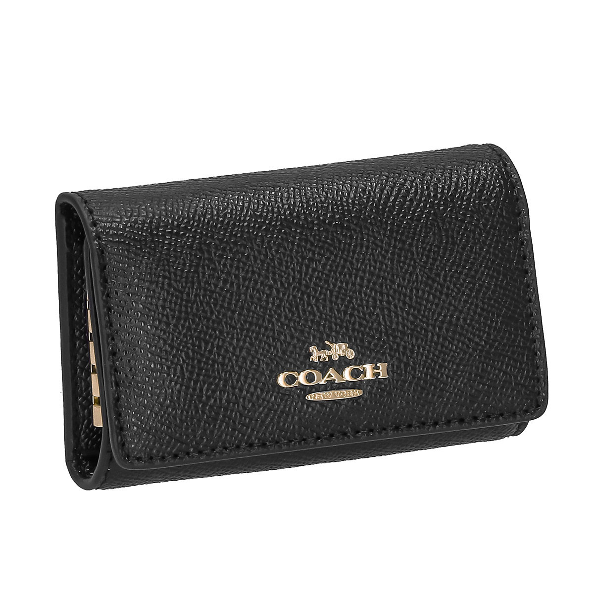 コーチ（COACH) コーチファクトリー COACH FACTORY キーケース 76741 IMBLK キーリング付き 5連キーケース ブラック