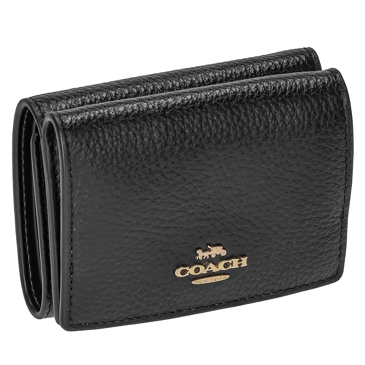 コーチファクトリー COACH FACTORY 三つ折り財布 88666 IMBLK 小銭入れ付 三つ折り ミニ財布 ブラック