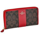 コーチファクトリー COACH FACTORY 財布 長財布 ラウンドファスナー長財布 小銭入れ付き 54630 IML72 レディース ブラック+レッド
